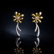 Alya Jewelry çiçek model gold gümüş kadın küpe