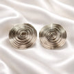 Gümüş renk spiral halka küpe modeli
