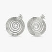Alya Jewelry gümüş renk spiral kadın küpe modeli